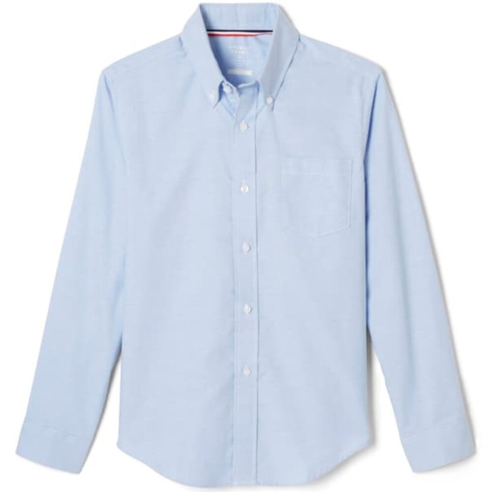 French Toast SE9002 Boys Oxford Long Sleeve Button Down Shirt Light Blue - Picture 1 of 5